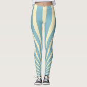  blauw sunburst posters leggings (Voorkant)