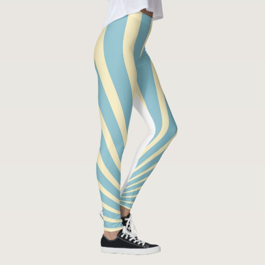 blauw sunburst posters leggings (Rechts)