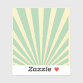  blauw sunburst posters sticker (Vel)