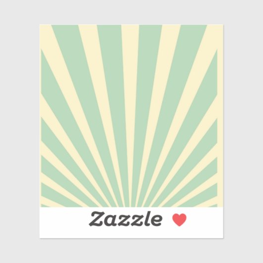  blauw sunburst posters sticker (Vel)