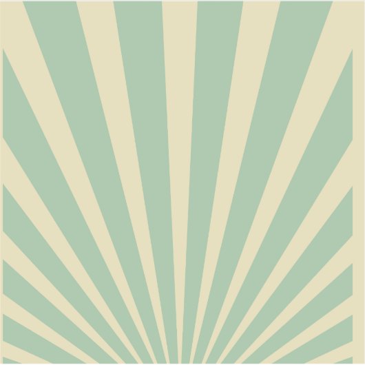  blauw sunburst posters sticker (Voorkant)