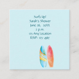 Blauw Surf omhoog Informatiekaartje