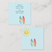 Blauw Surf omhoog Informatiekaartje (Voorkant / Achterkant)