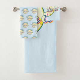 Blauw surfen als het zwelt bad handdoek