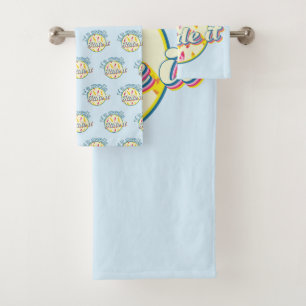 Blauw surfen als het zwelt bad handdoek