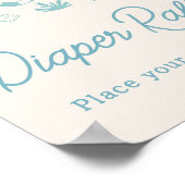 Blauw Surven Baby aan boord Baby shower Luier Raff Poster (Hoek)