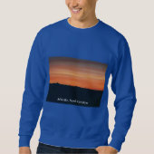 Blauw sweatshirt met zonsondergang (Voorkant)