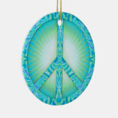 Blauw symbool voor vrede keramisch ornament (Rechts)