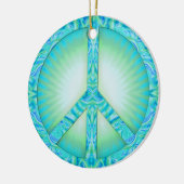 Blauw symbool voor vrede keramisch ornament (Links)