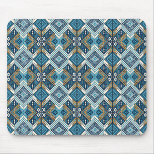 Blauw symmetrisch Boho patroon 18583 b xl Muismat