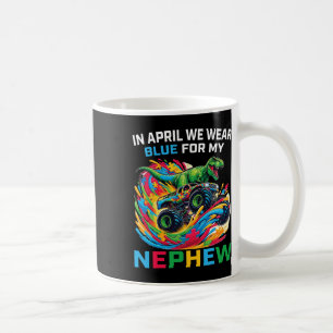 Blauw T-Rex Monstertruck Neef Autisme Acceptatie D Koffiemok