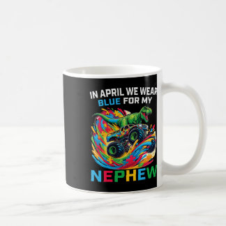 Blauw T-Rex Monstertruck Neef Autisme Acceptatie D Koffiemok