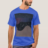 Blauw T-shirt met nachtscène (Voorkant)