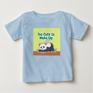 Blauw T-shirt Panda Cartoon voor kinderen van 6-12