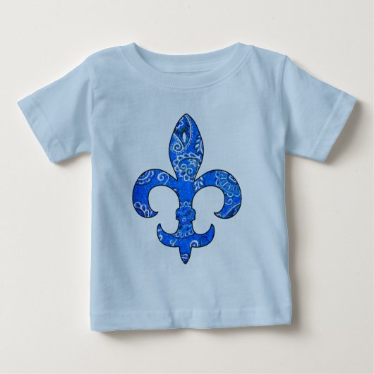 Blauw-t-shirt van de lis Blue Bandana (Voorkant)