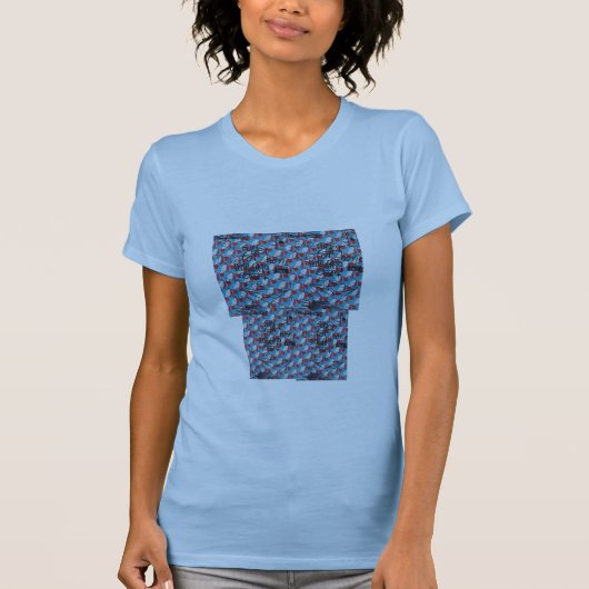 Blauw, T-shirt voor de haai (Voorkant)