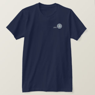 blauw t-shirt voor een piloot