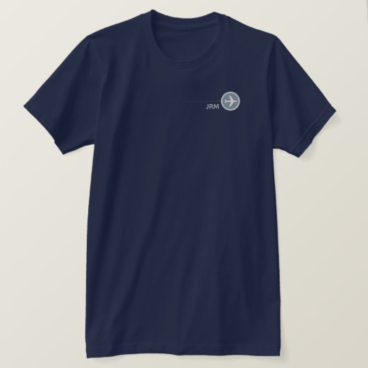 blauw t-shirt voor een piloot (Design voorkant)