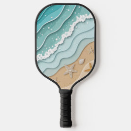 BLAUW & TAANKLEURIG DRIEDIMENSIONAAL UITZIENDE STR PICKLEBALL PADDLE