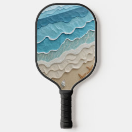 BLAUW & TAANKLEURIG DRIEDIMENSIONAAL UITZIENDE STR PICKLEBALL PADDLE
