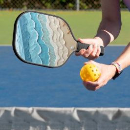 BLAUW & TAANKLEURIG DRIEDIMENSIONAAL UITZIENDE STR PICKLEBALL PADDLE
