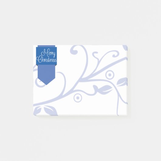 Blauw Tab en vlurige prettige kerstbriefjes Post-it® Notes (Voorkant)