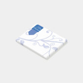 Blauw Tab en vlurige prettige kerstbriefjes Post-it® Notes (Schuin)