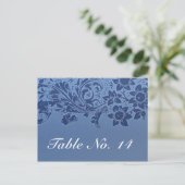blauw tabel nummer kaart briefkaart (Staand voorkant)