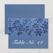 blauw tabel nummer kaart briefkaart (Voorkant / Achterkant)