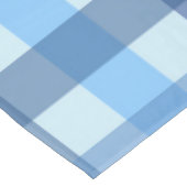 Blauw tafelkleed met vijfkleuren gingham patroon (Gekanteld)
