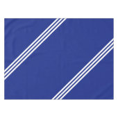 Blauw Tafelkleed met Witte Strepen (Voorkant (Horizontaal))
