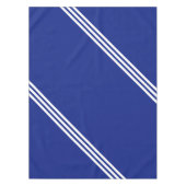 Blauw Tafelkleed met Witte Strepen (Voorkant)