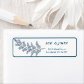 Blauw takTerugkeeradres Etiket (Insitu)