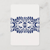 Blauw Talavera-tegel Detailkaart Uitnodiging Inste Informatiekaartje (Achterkant)