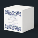 Blauw Talavera-tegel Spaans Fiesta-huwelijk Bedankdoosjes<br><div class="desc">Iedereen houdt van een feestje! Deze verzameling is een verbluffende mix van elegantie en cultureel erfgoed, geïnspireerd door de traditionele Mexicaanse Talavera-tegelpatronen. De levendige blauwe bloemenrand straalt verfijning en een vleugje feestelijke charme uit, waardoor het perfect is voor uw Spaanse of Mexicaans geïnspireerde viering. Of u nu een groot feest...</div>