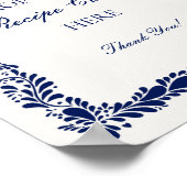 Blauw Talavera Tegeltje Spaans Recept Delen Bruilo Poster (Hoek)