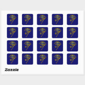 BLAUW TALISMAN, detail Vierkante Sticker (Vel)