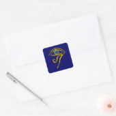 BLAUW TALISMAN, detail Vierkante Sticker (Envelop)