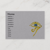 BLAUW TALISMAN Gold Horus Eye, grijs papier Visitekaartje (Voorkant)