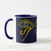 BLAUW TALISMAN/GOLD HORUS EYE MOK (Links)