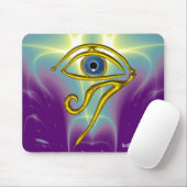 BLAUW TALISMAN/GOLD HORUS EYE MUISMAT (Met muis)
