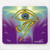 BLAUW TALISMAN/GOLD HORUS EYE MUISMAT (Voorkant)