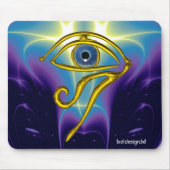 BLAUW TALISMAN/GOLD HORUS EYE MUISMAT (Voorkant)