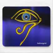 BLAUW TALISMAN/GOLD HORUS EYE MUISMAT (Voorkant)