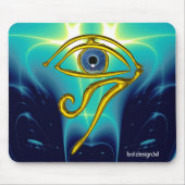 BLAUW TALISMAN/GOLD HORUS EYE MUISMAT (Voorkant)