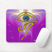 BLAUW TALISMAN/GOLD HORUS EYE MUISMAT (Met muis)