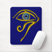BLAUW TALISMAN/GOLD HORUS EYE MUISMAT (Met muis)