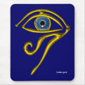 BLAUW TALISMAN/GOLD HORUS EYE MUISMAT (Voorkant)
