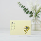 BLAUW TALISMAN/GOLD HORUS EYE Paars Cream Pearl Visitekaartje (Staand voorkant)