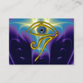 BLAUW TALISMAN/GOLD HORUS EYE Paars Cream Pearl Visitekaartje (Achterkant)